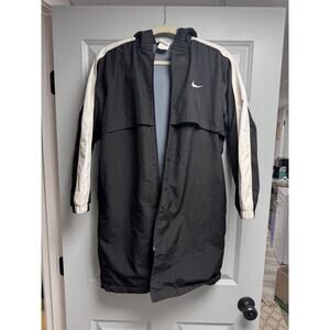 Nike Blue full zip up jacket MEDIUM vented insulated LONG LENTH